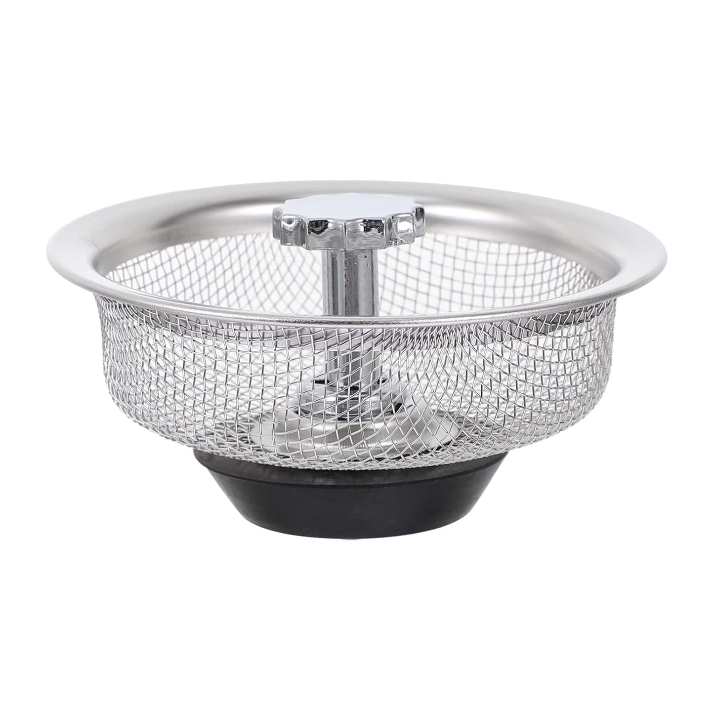 stainless steel sink strainer basket, 2 pc kitchen drain filter for food waste, sink drain basket filter set, food catcher strainer for kitchen sink,