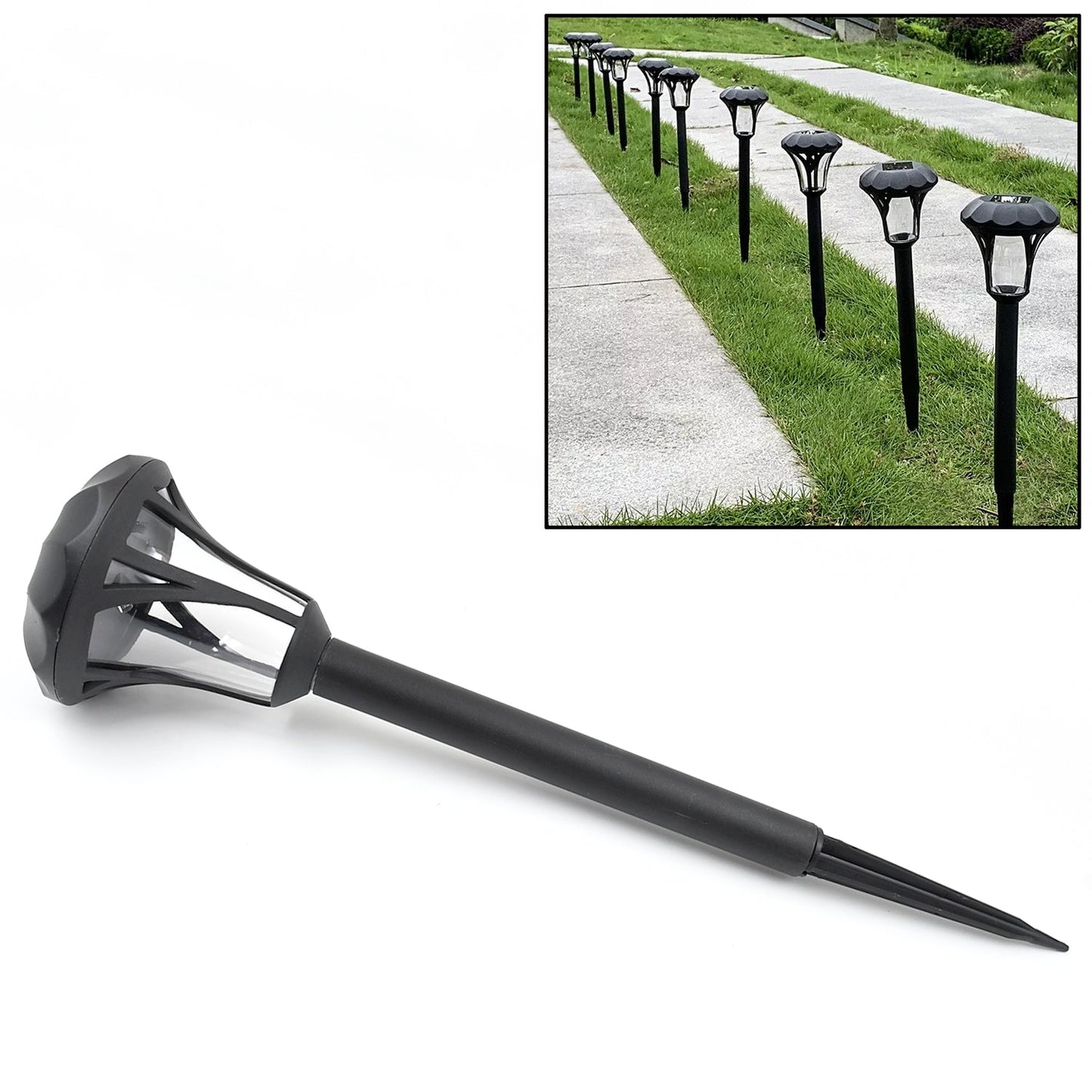 solar garden LED light waterproof, outdoor solar powered garden lamp, IP65 solar spike light for pathway,