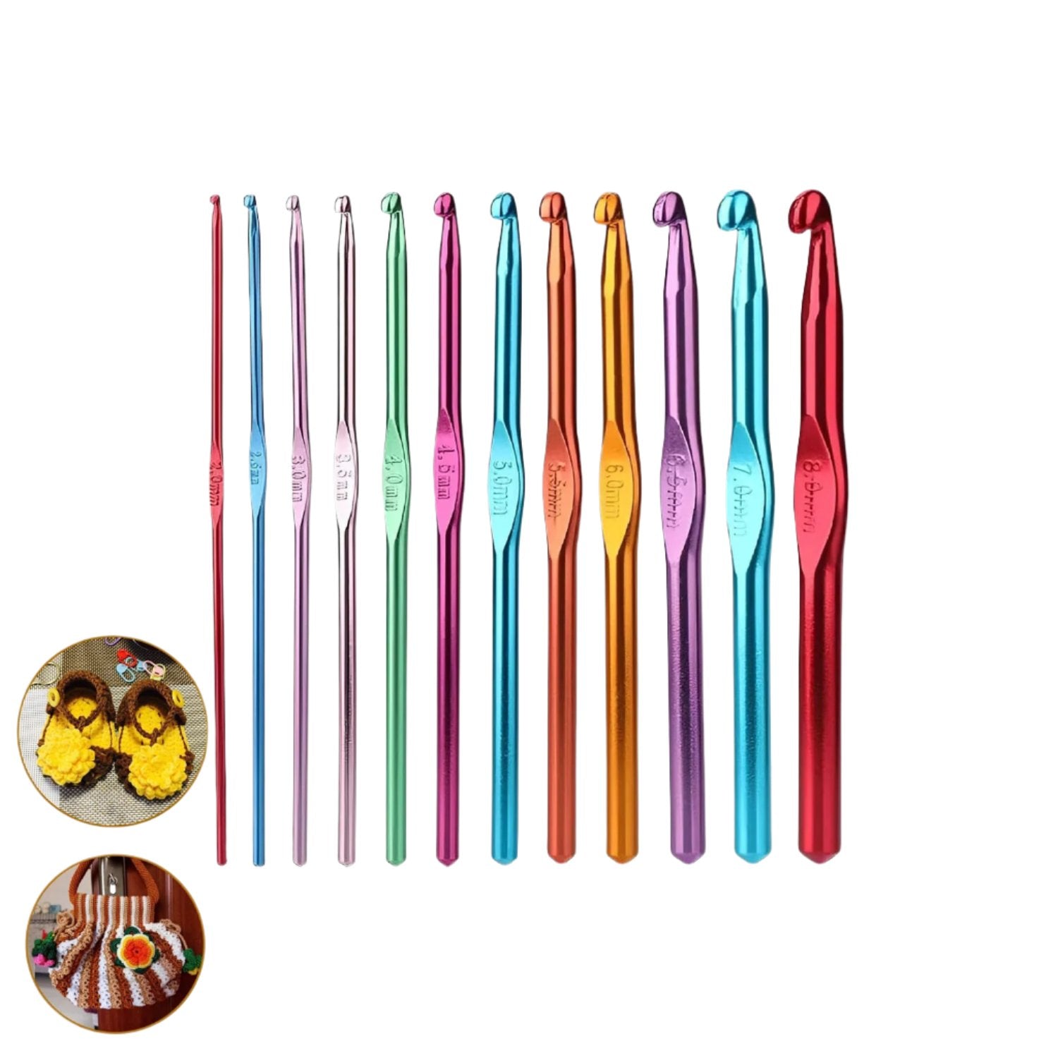 metal knitting needles set, aluminium yarn knitting needles,