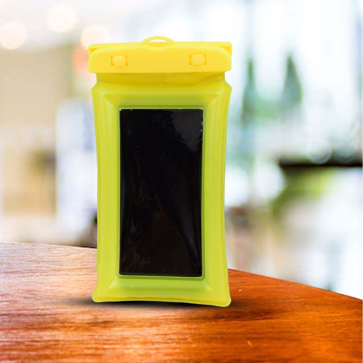 universal waterproof mobile pouch with zip-lock seal and touch screen access, floating waterproof phone case for swimming and beach