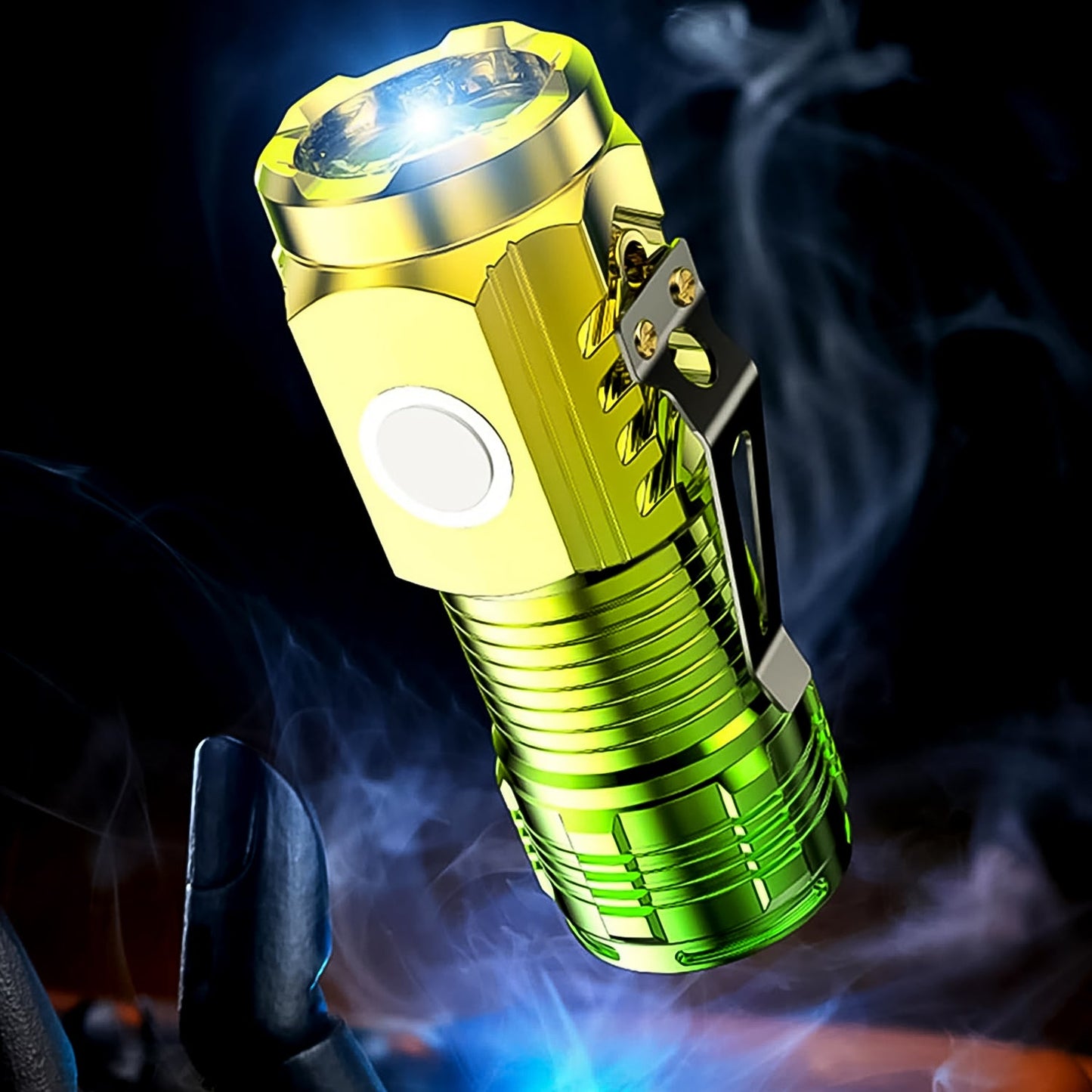 USB rechargeable mini flashlight with 3 LEDs, compact LED torch light for pocket use, mini torch with USB charging for travel and home, small portable flashlight for emergency use,