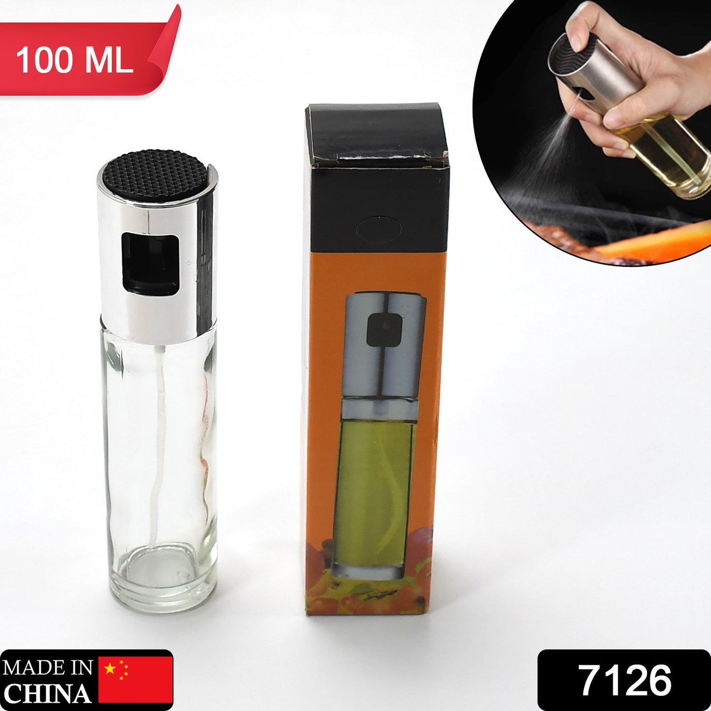 oil sprayer dispenser, 100ml oil spray bottle, cooking spray bottle, glass oil sprayer, kitchen oil dispenser, reusable oil bottle, BBQ oil spray