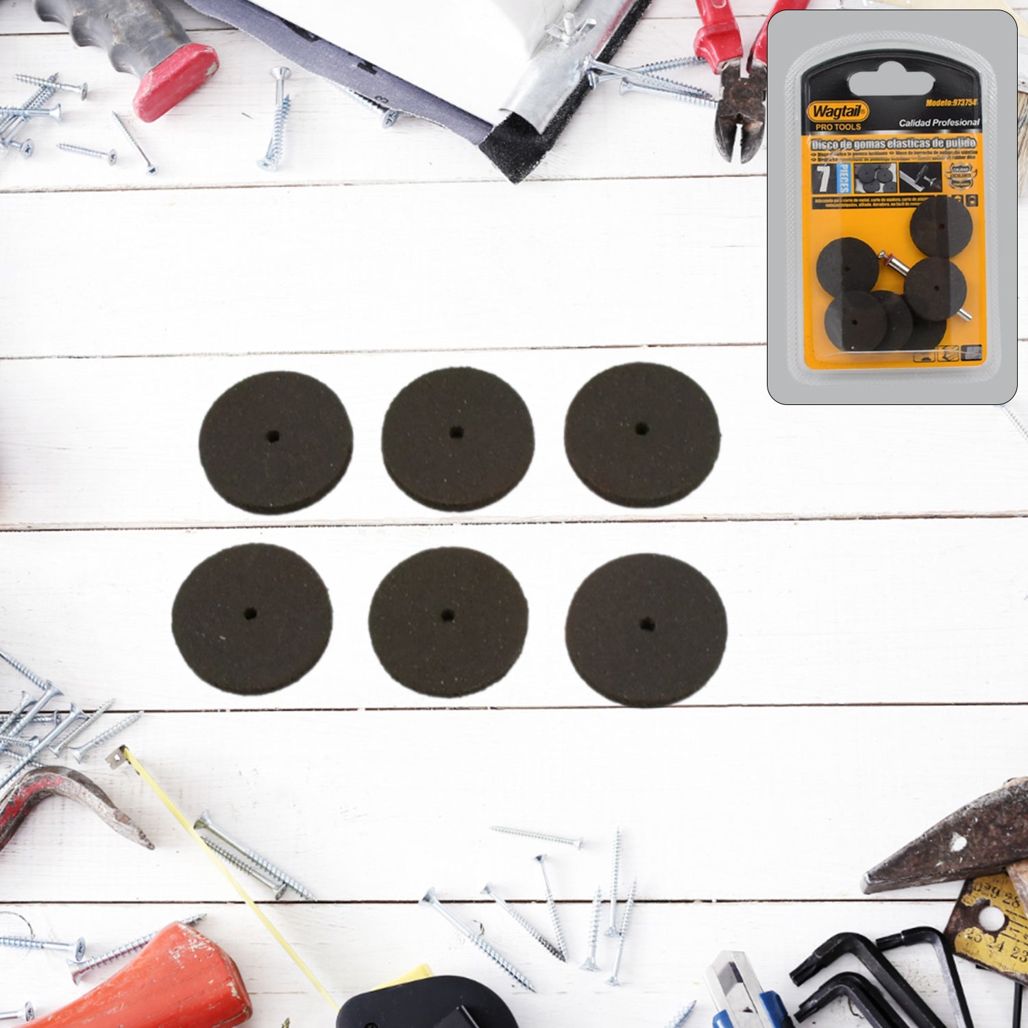 7 pc mini grinder cutting disc set, mini cutting discs for grinder tools, multi-material cutting wheel set, rotary tool cutting accessories