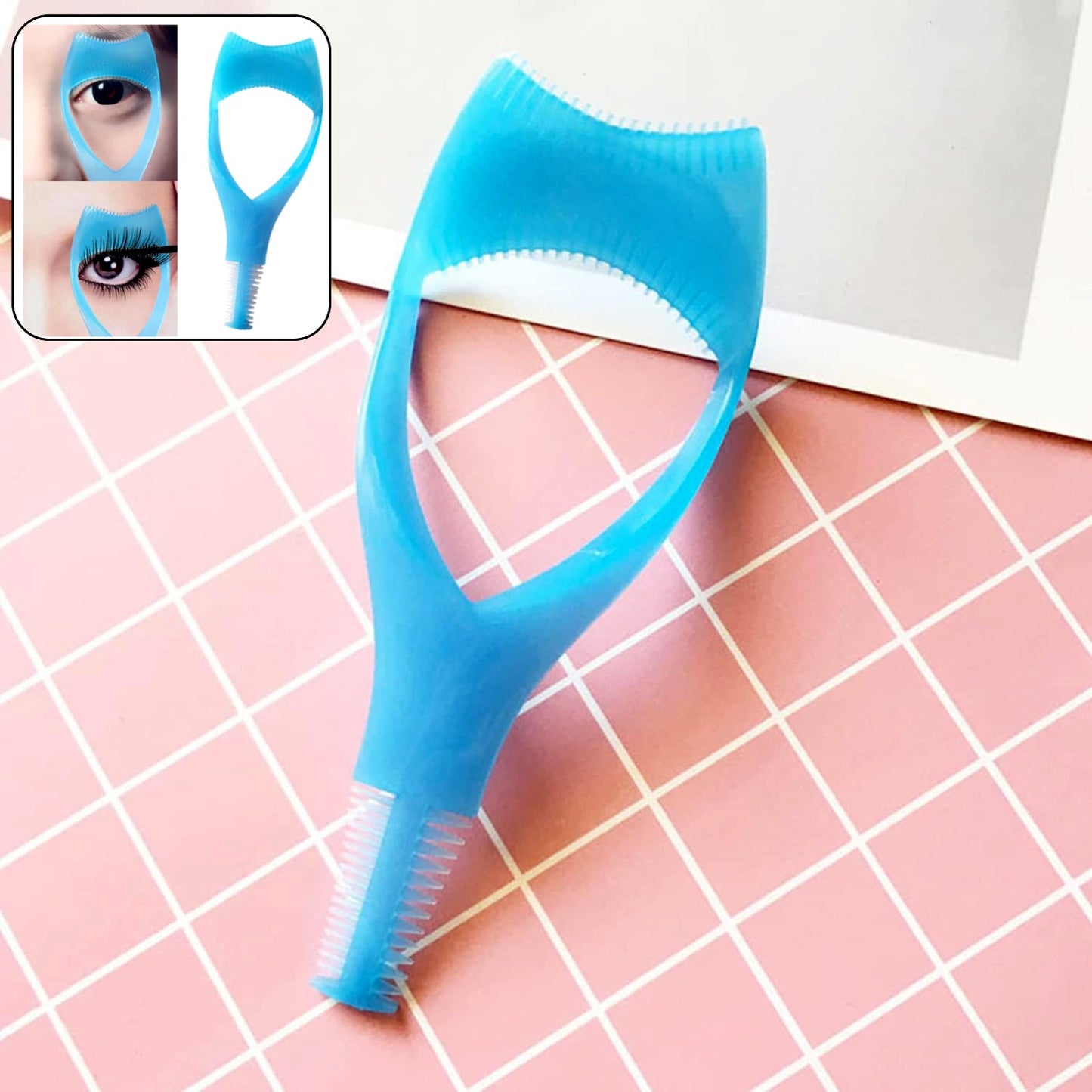 eyelash curler, mascara guide, eyelash brush, eyelash tool, makeup tools for eyes, mascara applicator tool, lash separator, 3 in 1 eyelash tool