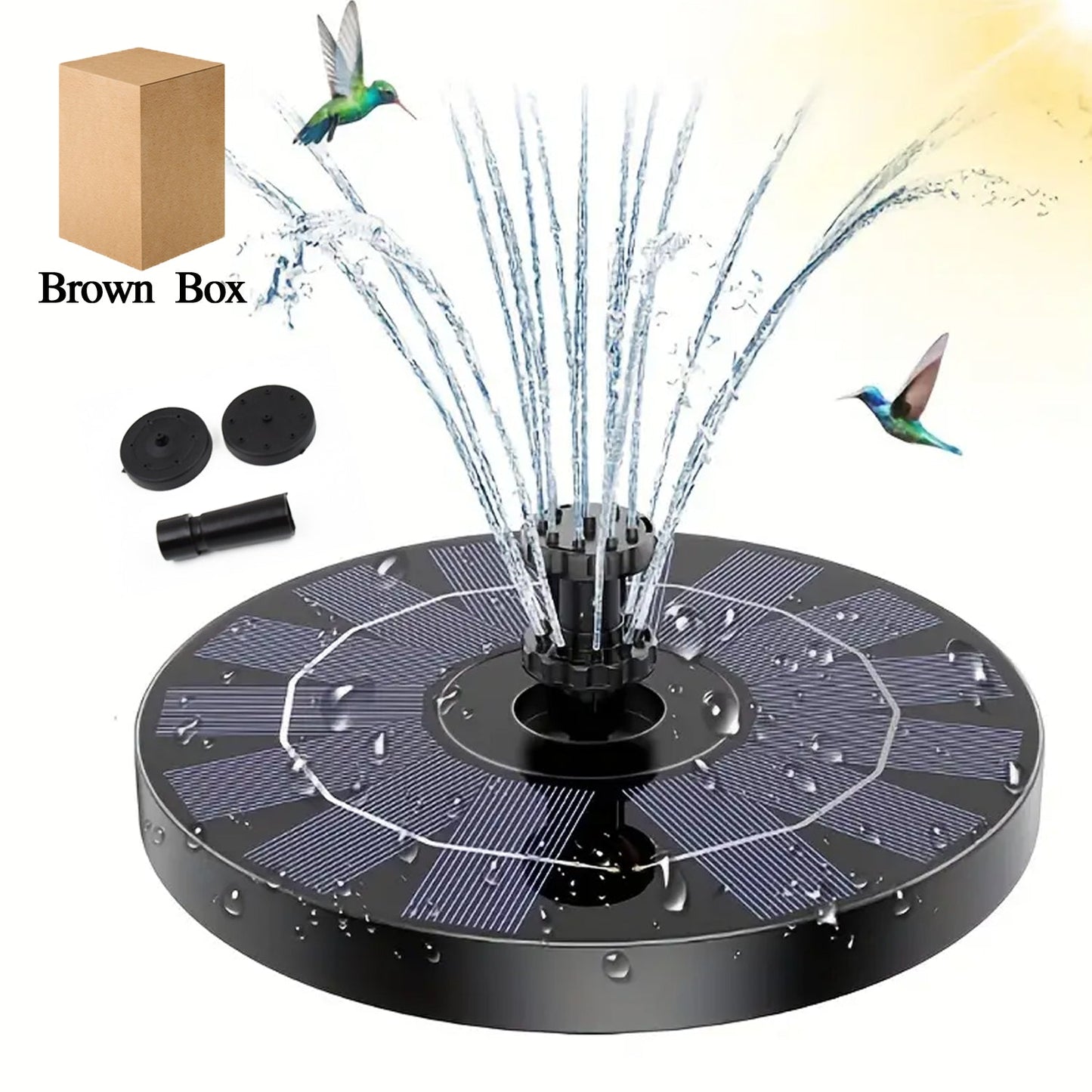 solar water fountain pump for garden, floating solar fountain with multi spray modes, solar powered water pump for outdoor use, eco friendly garden fountain pump,