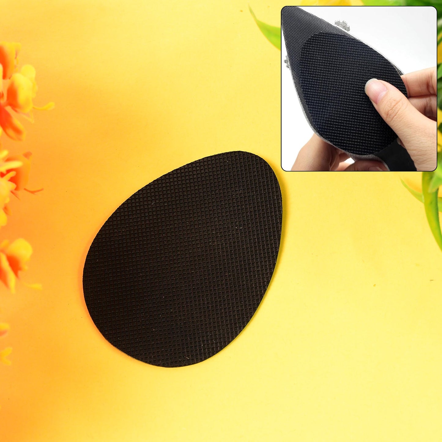 12 pc self-adhesive anti-slip shoe grip stickers, waterproof non-slip shoe grip pads for footwear, durable sole grip stickers for shoes, anti-skid shoe stickers for better traction,