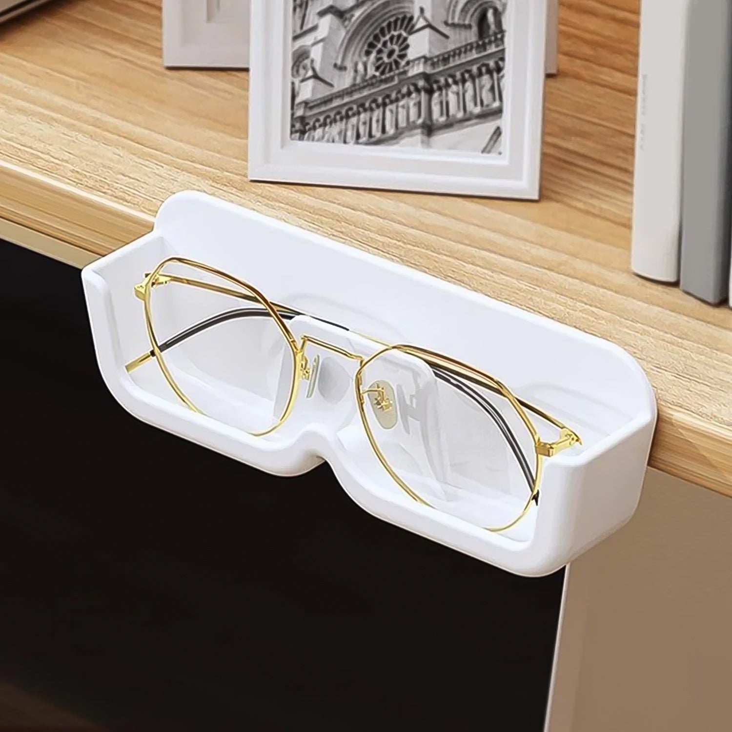 wall mount sunglass holder, self adhesive glasses organizer hook,