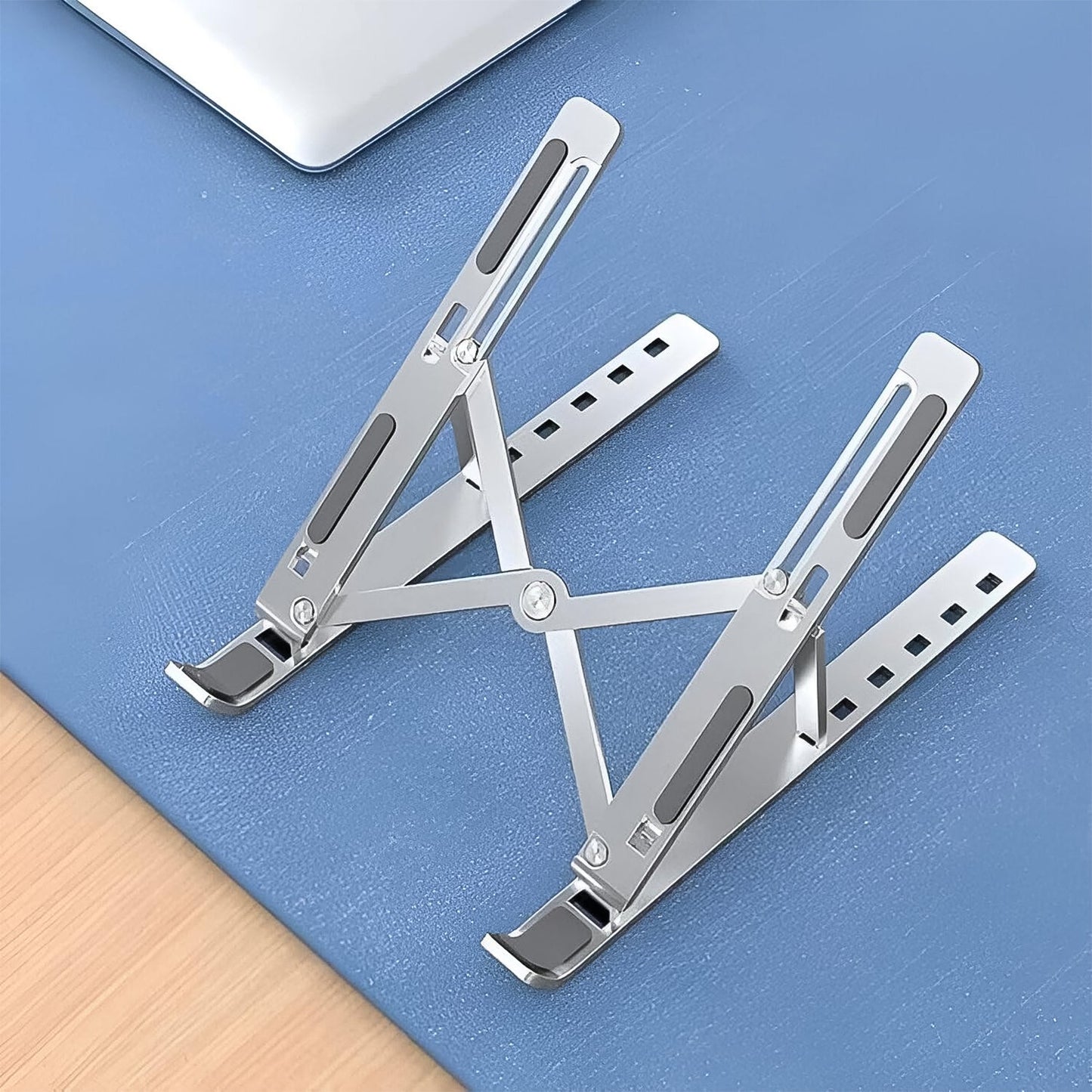 height adjustable laptop stand, foldable laptop stand India, ergonomic laptop stand for desk, portable laptop riser for work from home