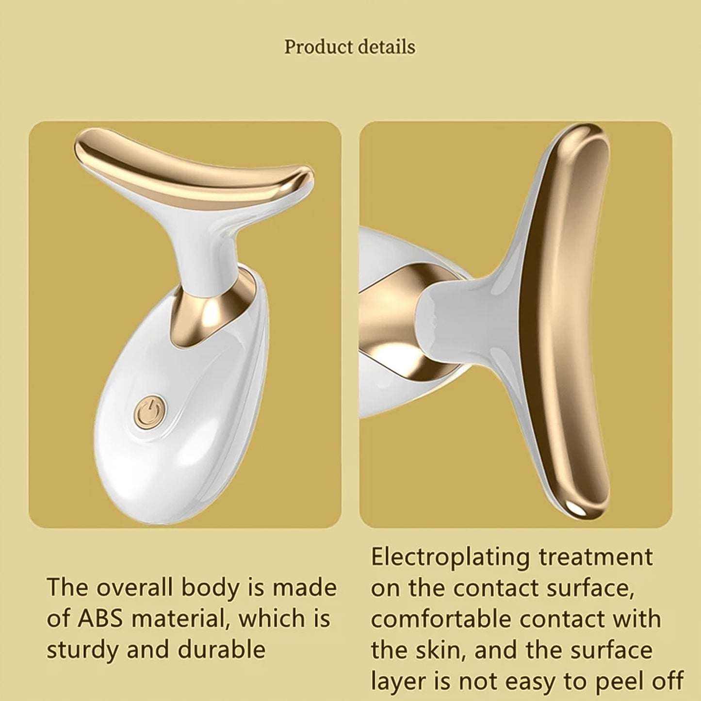 neck and face massager tool for wrinkle reduction, anti-aging face lifting and firming device, skin tightening and rejuvenation massager