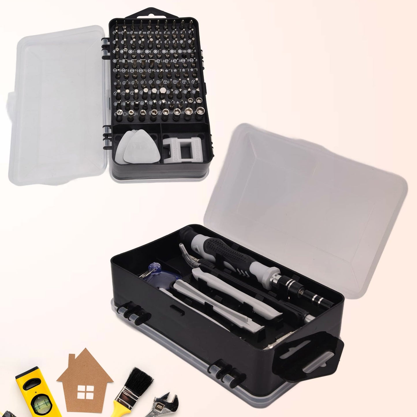 117 pc precision electronic repair tool kit, mobile and laptop screwdriver set for electronics, multi-bit precision screwdriver kit for phones and tablets,
