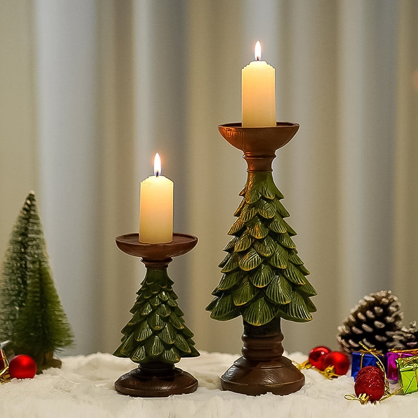 best Christmas tree candleholder for home decoration in India, festive candlestick for Christmas dinner table centerpiece, decorative Christmas candle stand for festive ambiance, elegant Christmas candleholder for holiday parties,