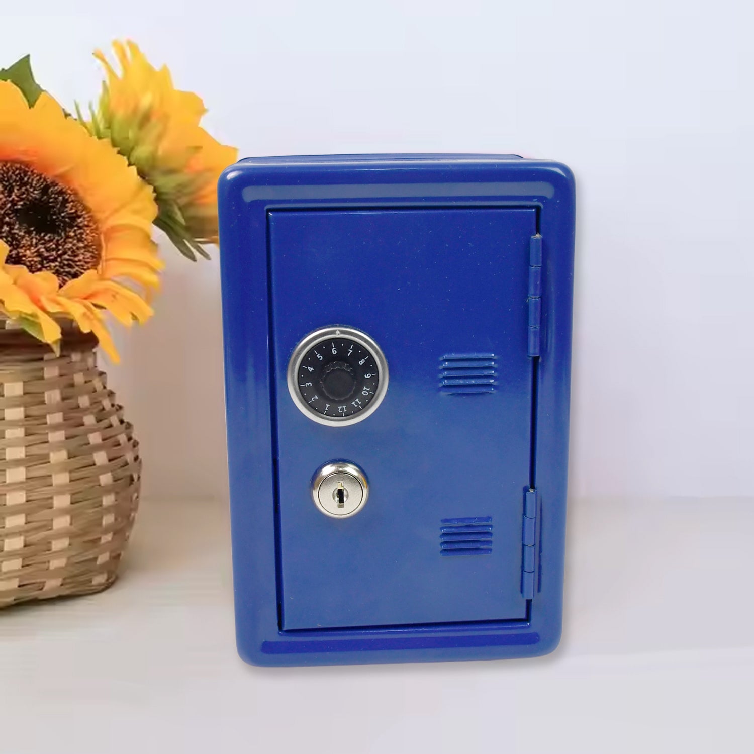metal piggy bank with lock, mini cash box for kids, secure piggy bank with keys, child safe savings box, metal money box with key, small piggy bank for children,