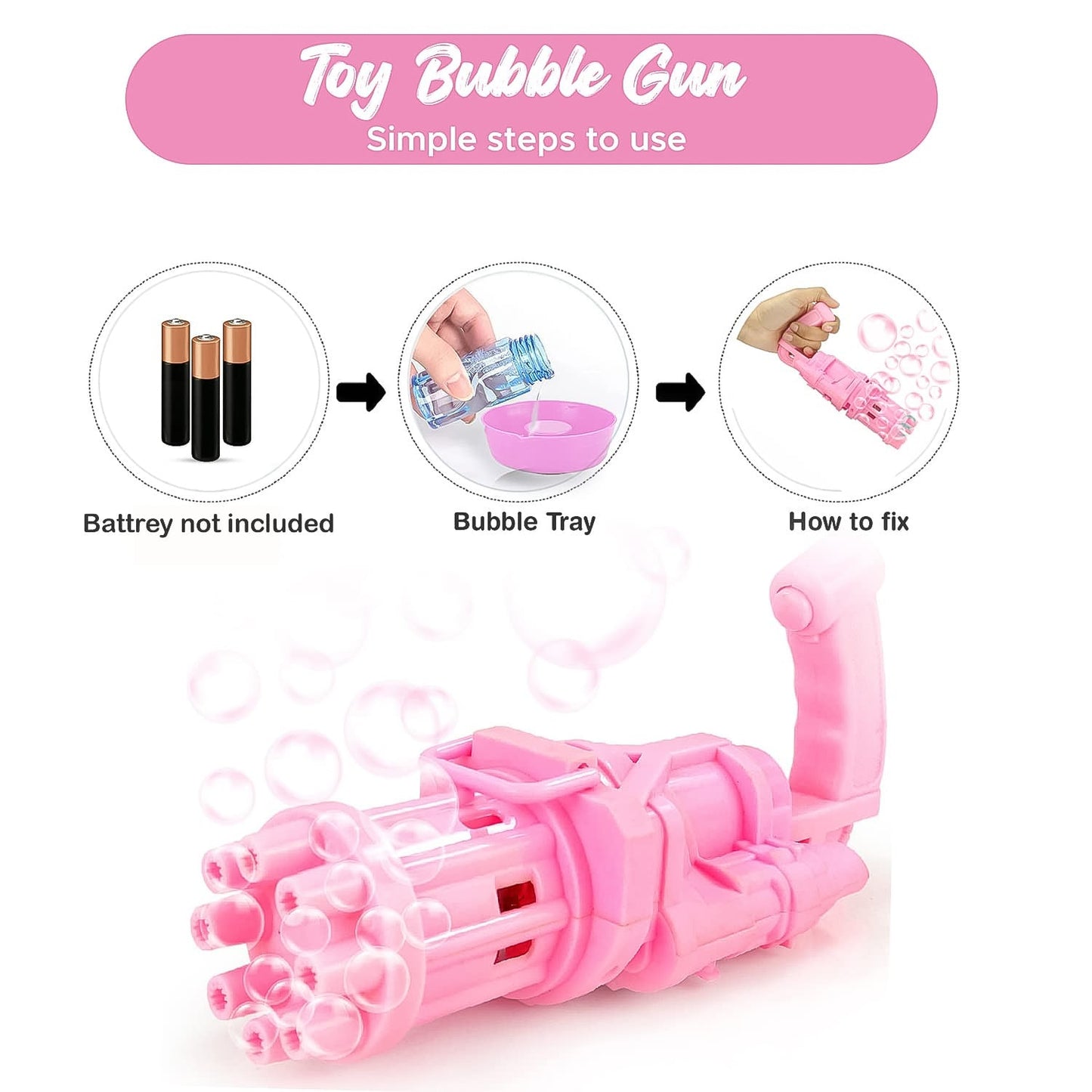 8 hole bubble gun, electric bubble toy, gatling bubble machine, bubble blower gun for kids, outdoor bubble toy, battery operated bubble gun, kids fan bubble toy
