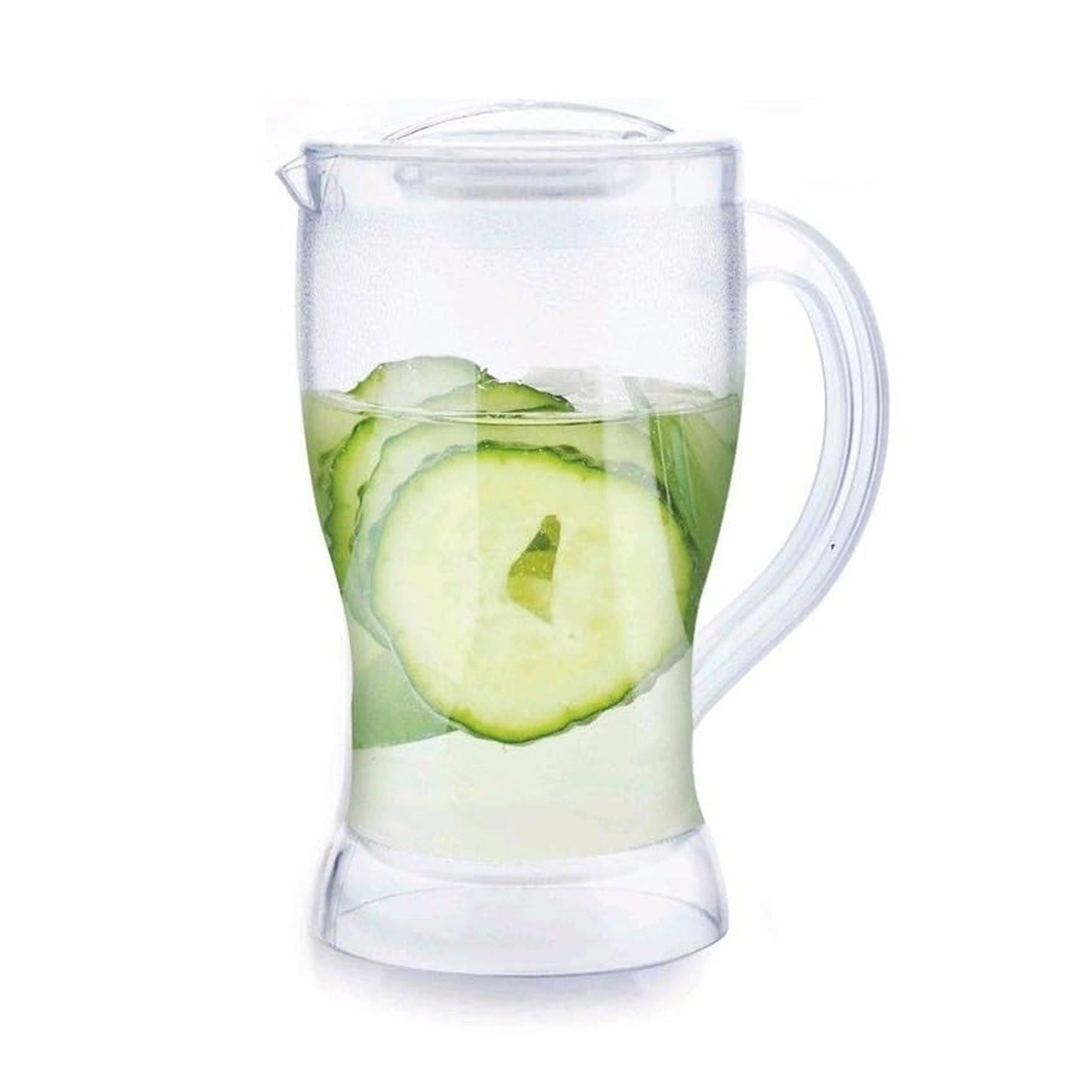 Apex unbreakable 1200ml lemon jug with secure lid for kitchen, best polycarbonate juice jug for serving water and cold drinks, durable BPA-free plastic jug for fridge storage, large juice pitcher for daily family use in Indian homes,