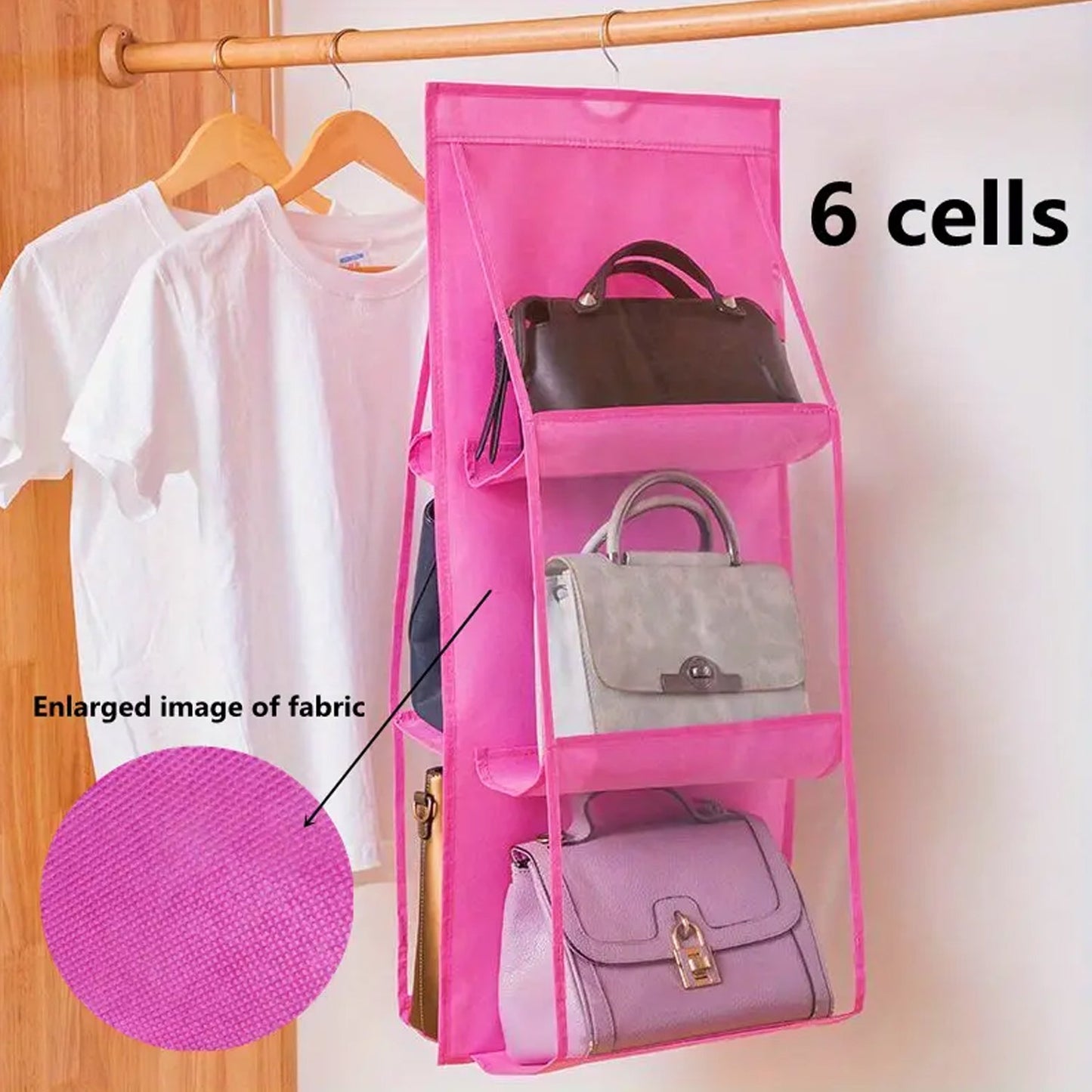 purse organizer, hanging purse holder, bag organizer, handbag organizer, closet organizer, wardrobe bag hanger, hanging shelf for bags, clear purse storage,