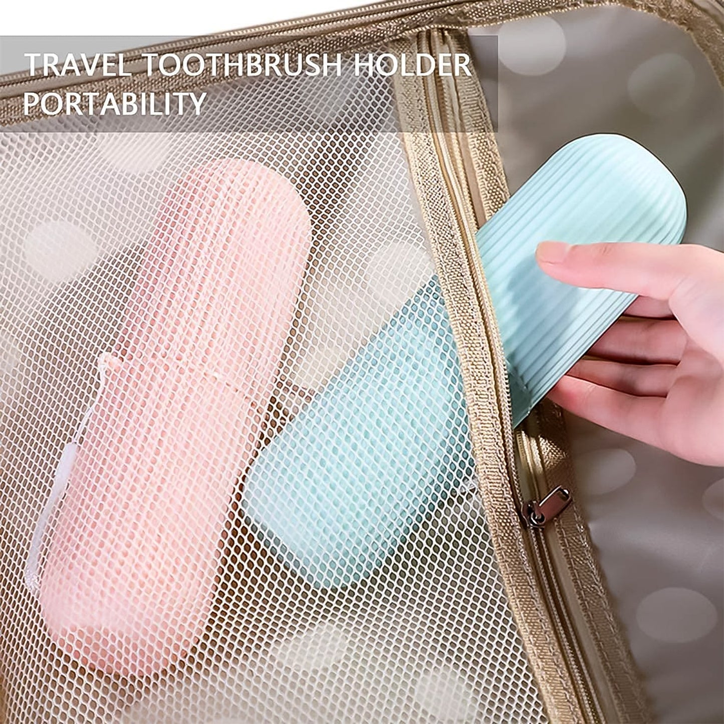 toothbrush and toothpaste storage for backpacks and trips, lightweight capsule design oral care holder for journeys