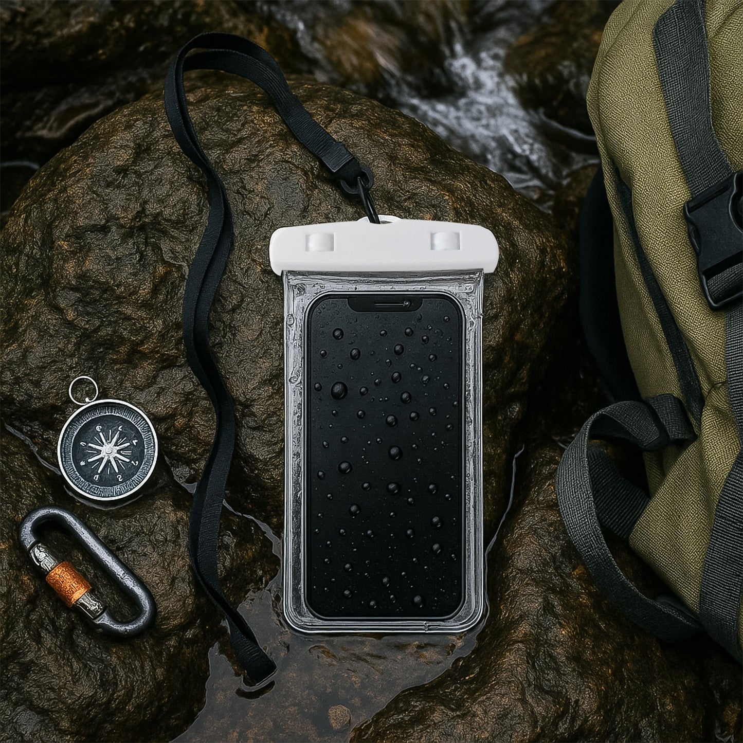 waterproof mobile pouch, mobile pouch with neck strap, underwater phone cover, waterproof phone case, mobile pouch for swimming, universal waterproof pouch