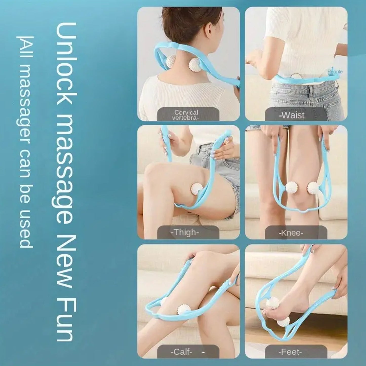Portable Neck & Shoulder Massager – Cordless Back & Waist Pain Relief Device
