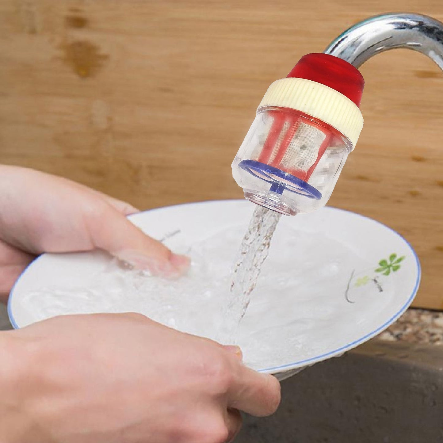 Plastic water filter cartridge, candle shape. water tap candle filter, plastic tap filter cartridge, kitchen tap filter, bathroom tap filter, tap fan filter, mud remover filter, 3-layer tap filter, washable tap filter, worm dust filter, faucet water purifier, reusable water tap filter