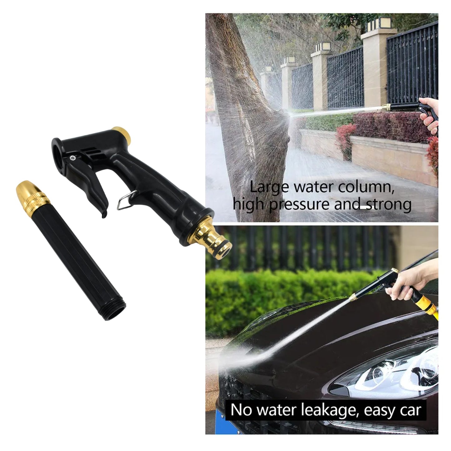 multi-mode brass spray gun for car washing and gardening, heavy duty water spray gun for home cleaning, adjustable nozzle spray gun for water pipes,