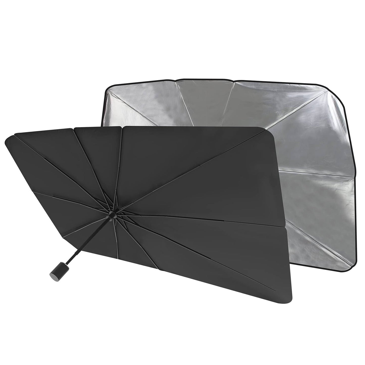 car windshield sunshade, foldable car umbrella, brellashade, car heat protection, UV blocker car shade, windshield umbrella, SUV sunshade, car interior protection