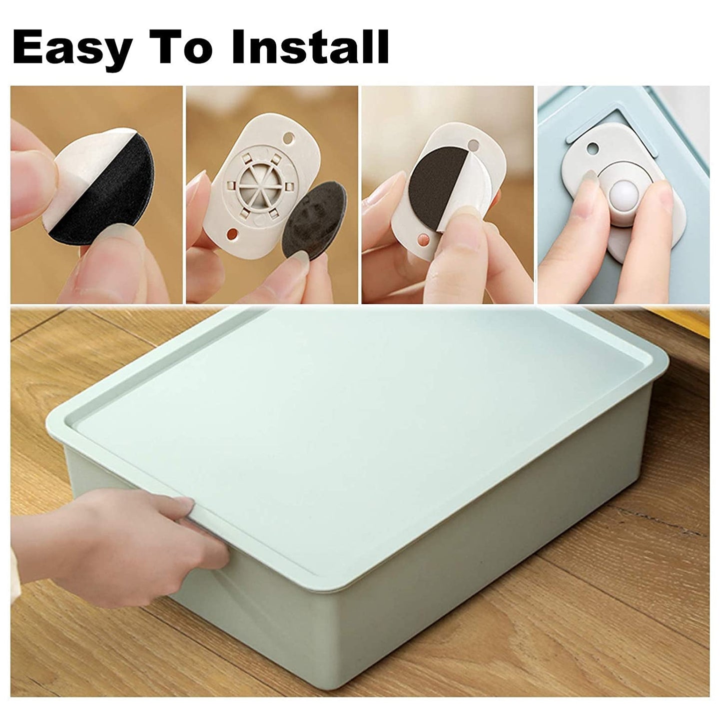 Easy install mini swivel casters with adhesive. mini adhesive caster wheels, self-adhesive swivel wheels, storage box rollers, DIY caster wheels, furniture mini wheels, 360 rotation caster