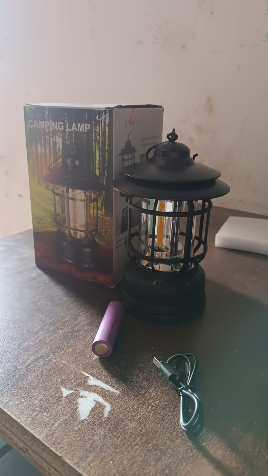 camping lights India, LED lamp for tent, rechargeable outdoor lamp, vintage LED lantern, USB camping light India, Type-C rechargeable LED lamp, emergency camping light, LED lantern retro design, travel lantern USB charge, battery powered camping lamp