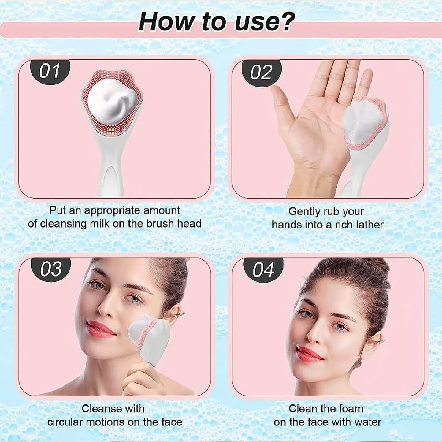 silicone face scrub tool for blackheads removal, soft cleansing brush for sensitive facial skin, silicone skin care tool for daily use, waterproof silicone face scrubber for travel