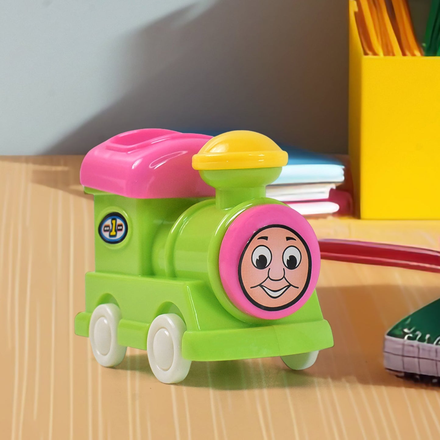 pencil sharpener for kids, cartoon pencil sharpener India, double hole pencil sharpener, train sharpener for school children, kids stationery sharpener set
