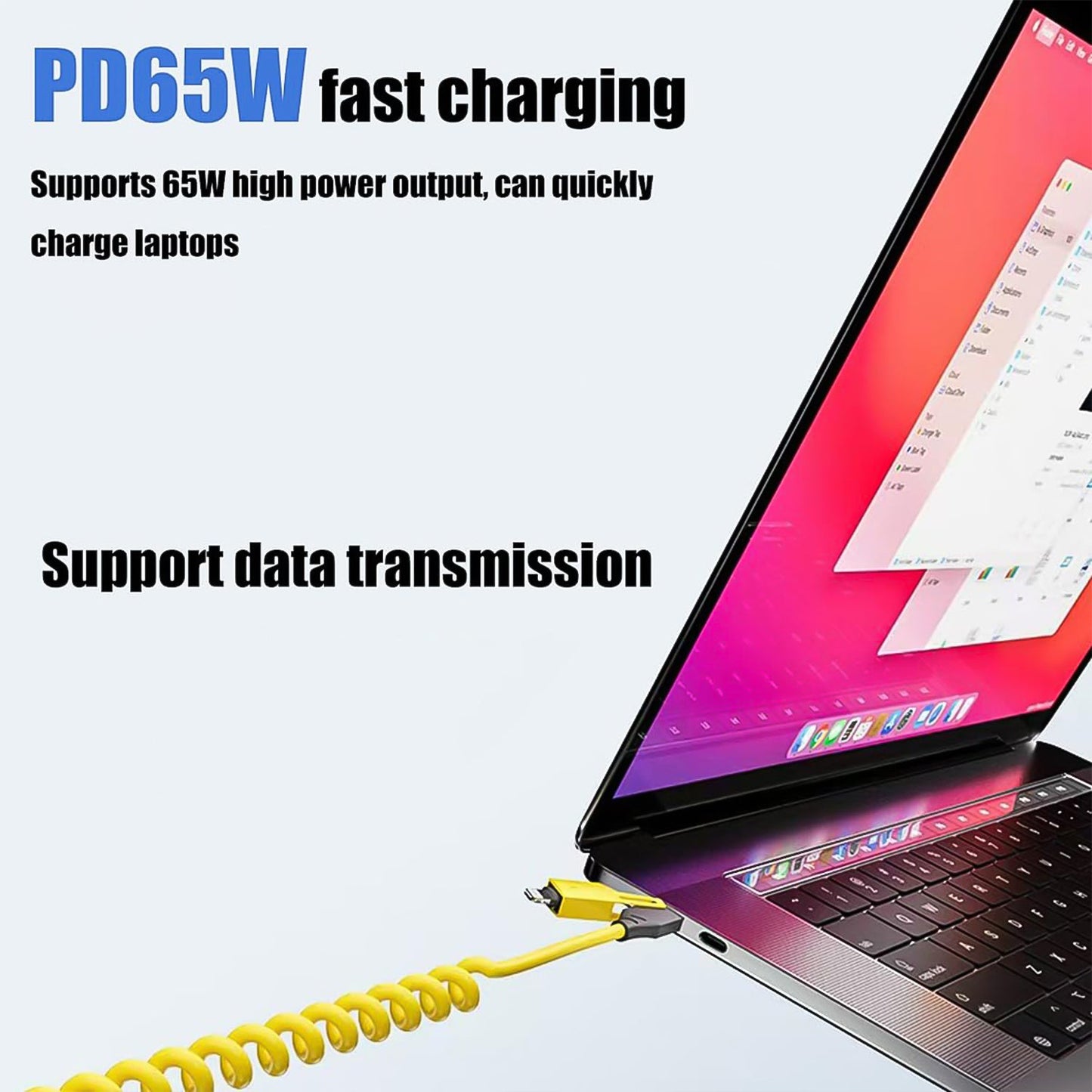 portable 4-in-1 fast charging cable for travel and car, multi port USB cable with fast charging support