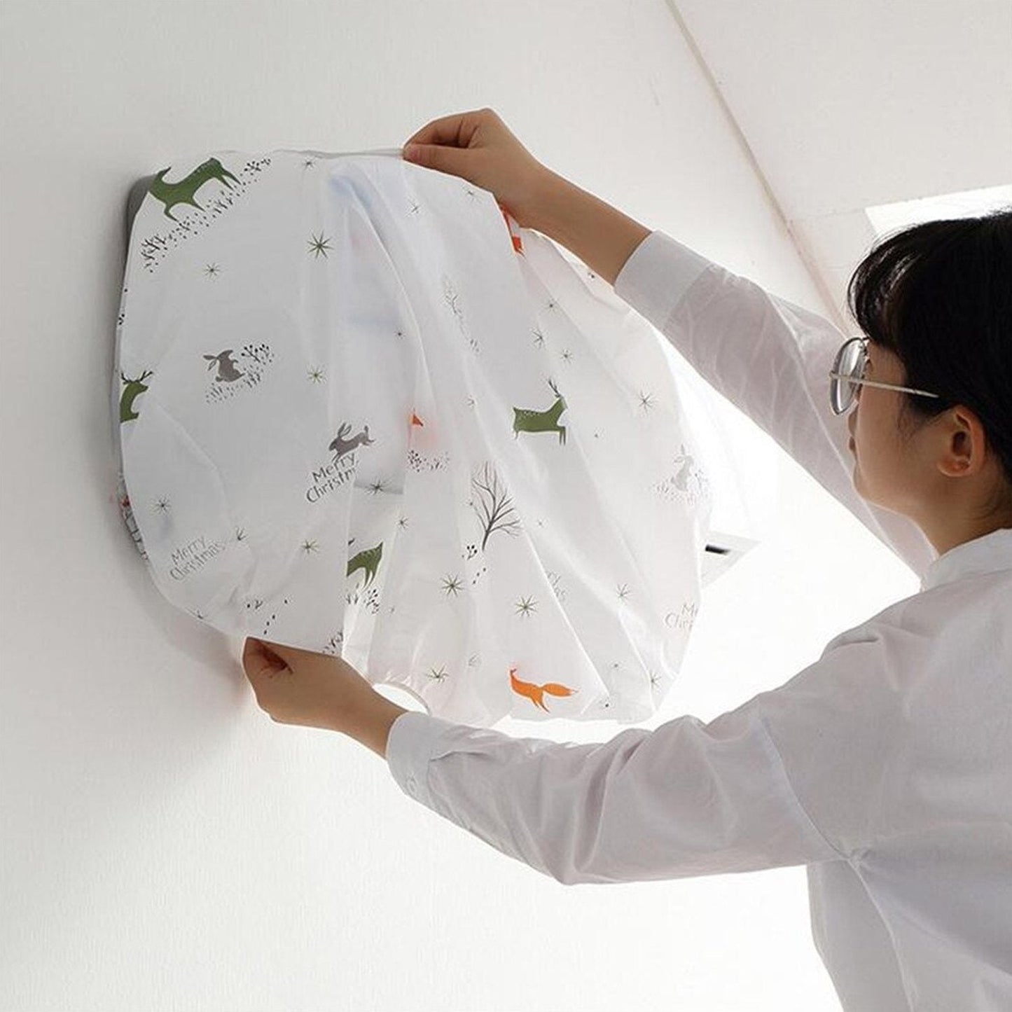 AC cover to protect from dust and moisture. split ac dust cover, waterproof ac cover, ac indoor unit protector, decorative ac cover, foldable ac cover, washable ac dust cover, polyester ac cover
