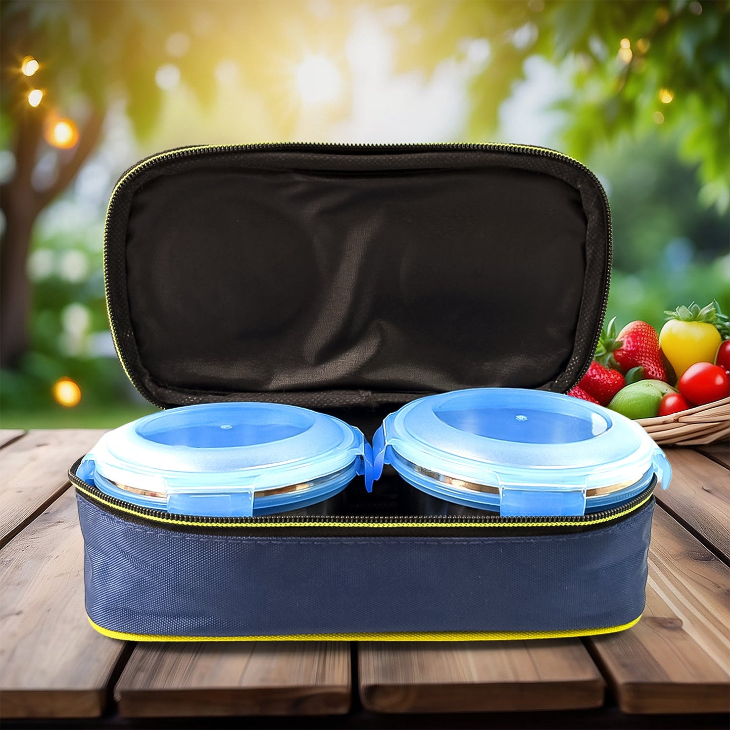 insulated tiffin box with spoon, lunch box for school kids, lunch box with thermal bag, leak-proof lunch container, lunch box for office men and women,