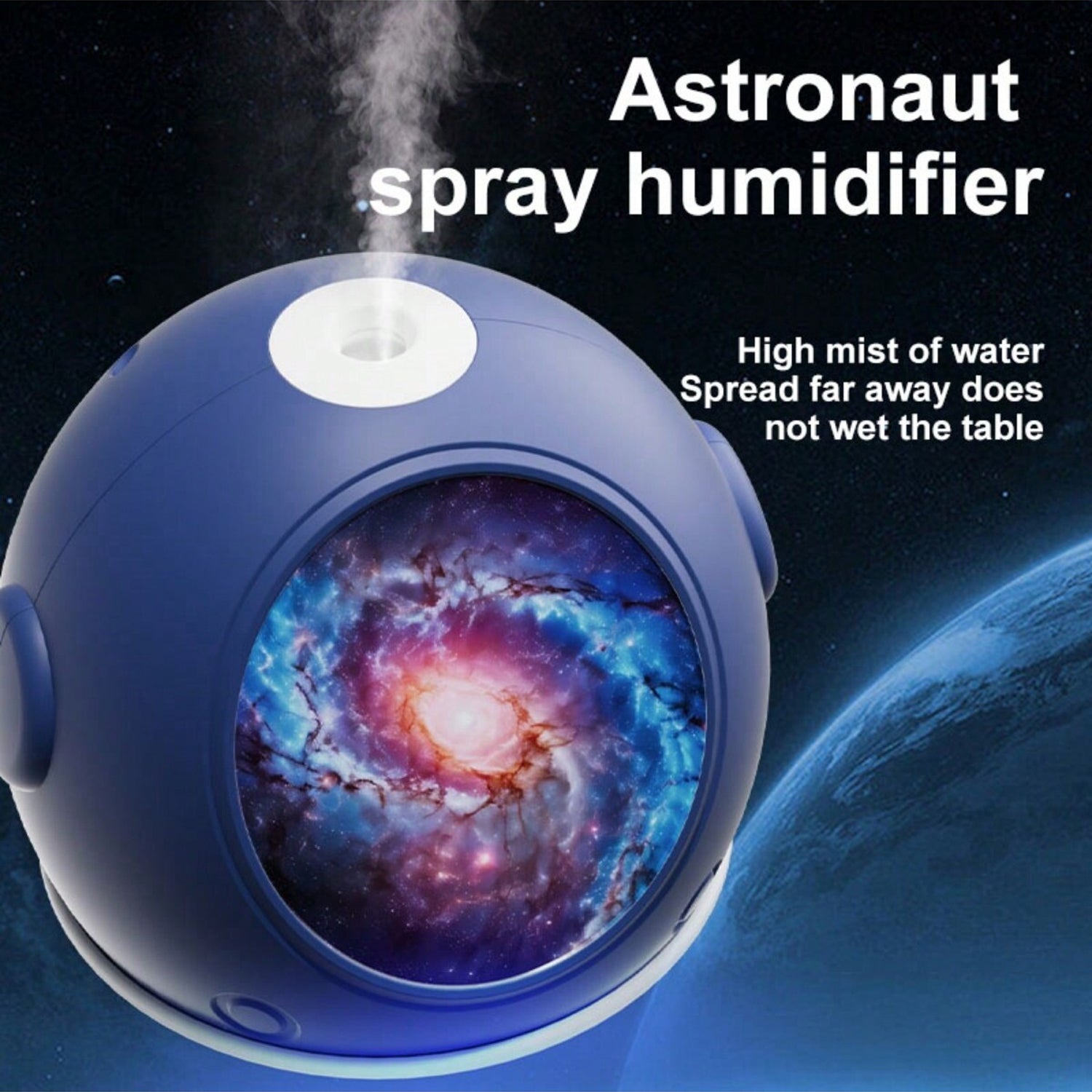 USB desk humidifier with LED night light, cute astronaut shape travel humidifier, small USB humidifier for office bedroom