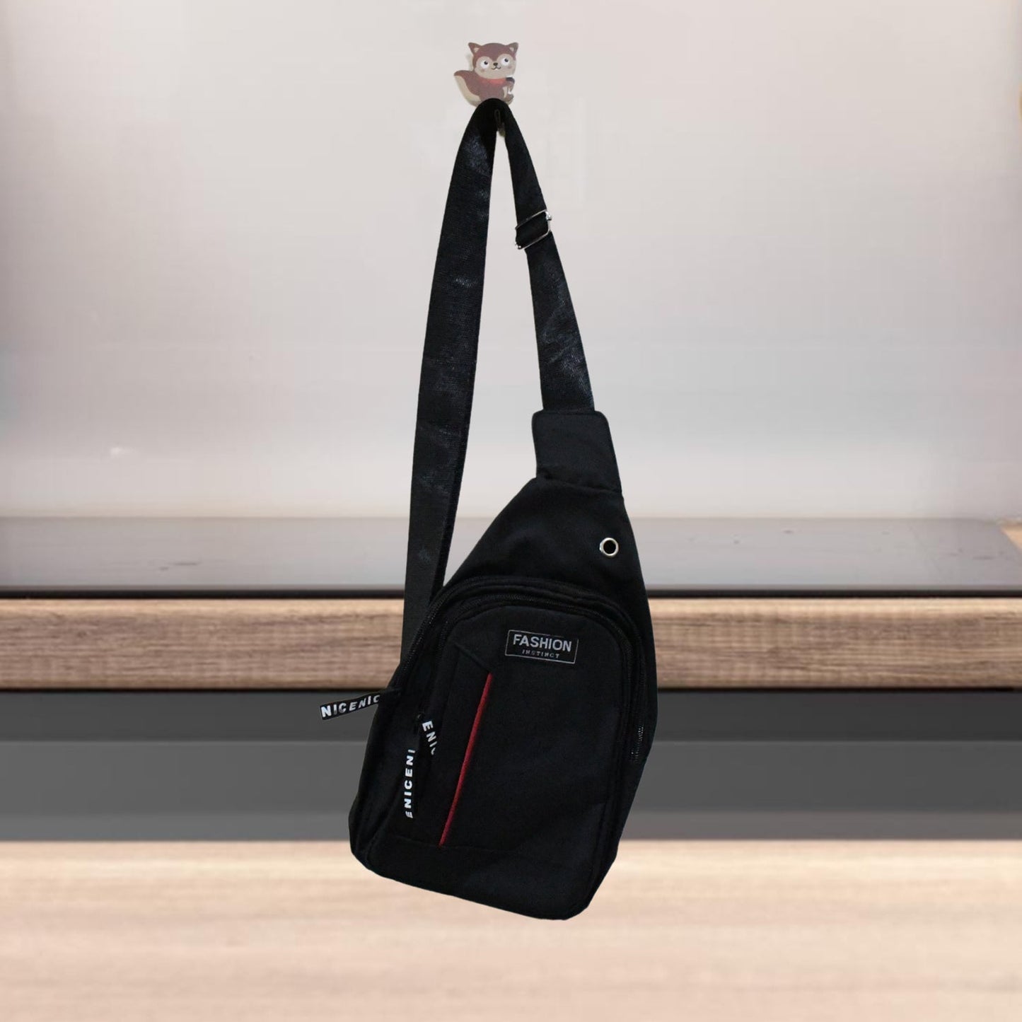 black grey waterproof fanny pack online India, travel pouch for mobile and cash with safety lock, compact crossbody bag for college and work, anti-theft waist bag for public transport users, stylish sling bag for daily commute in India,
