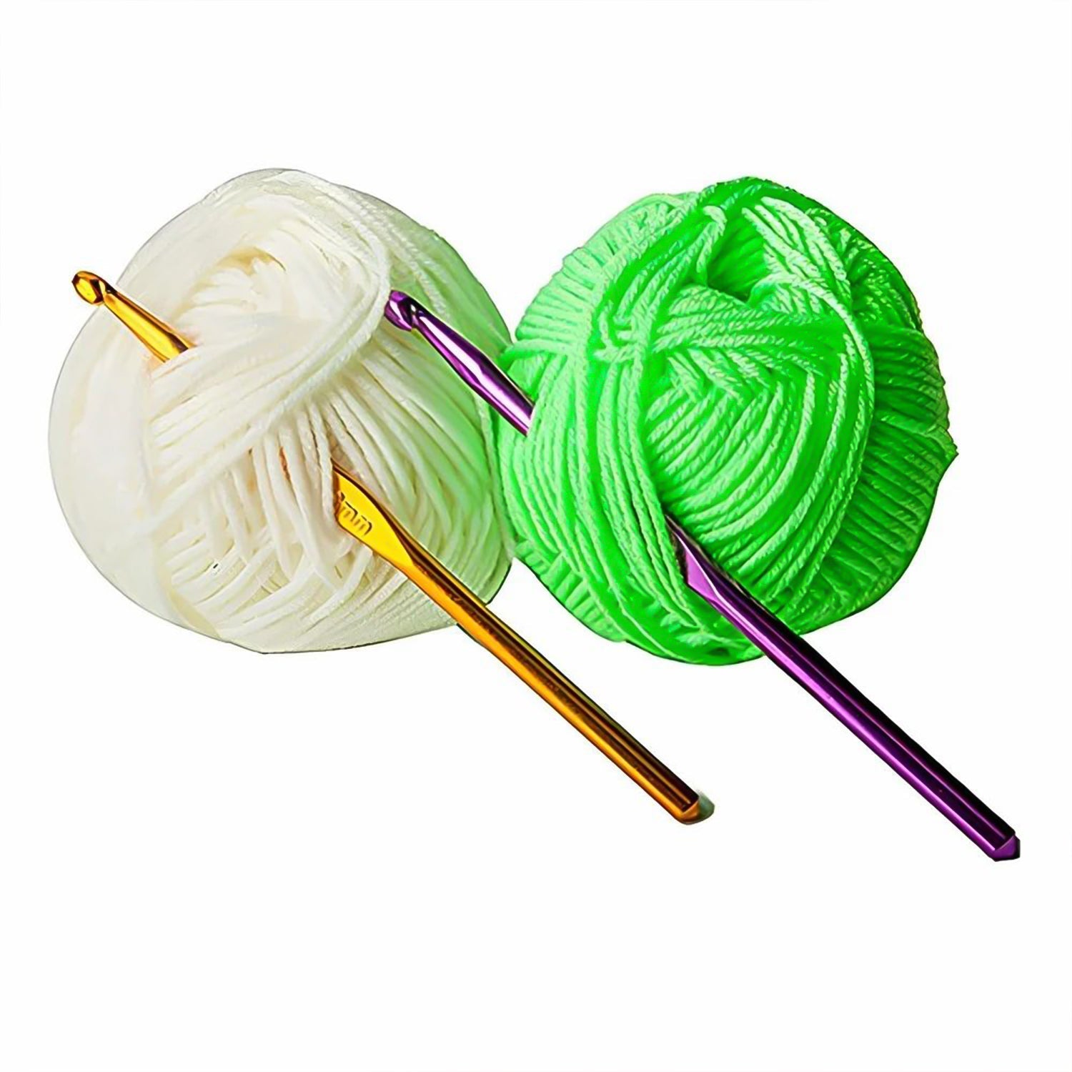 colourful crochet hooks set, aluminium knitting tool set, smooth aluminium crochet hooks