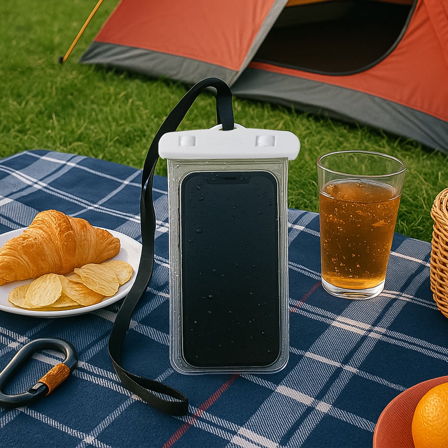 waterproof mobile pouch, mobile pouch with neck strap, underwater phone cover, waterproof phone case, mobile pouch for swimming, universal waterproof pouch