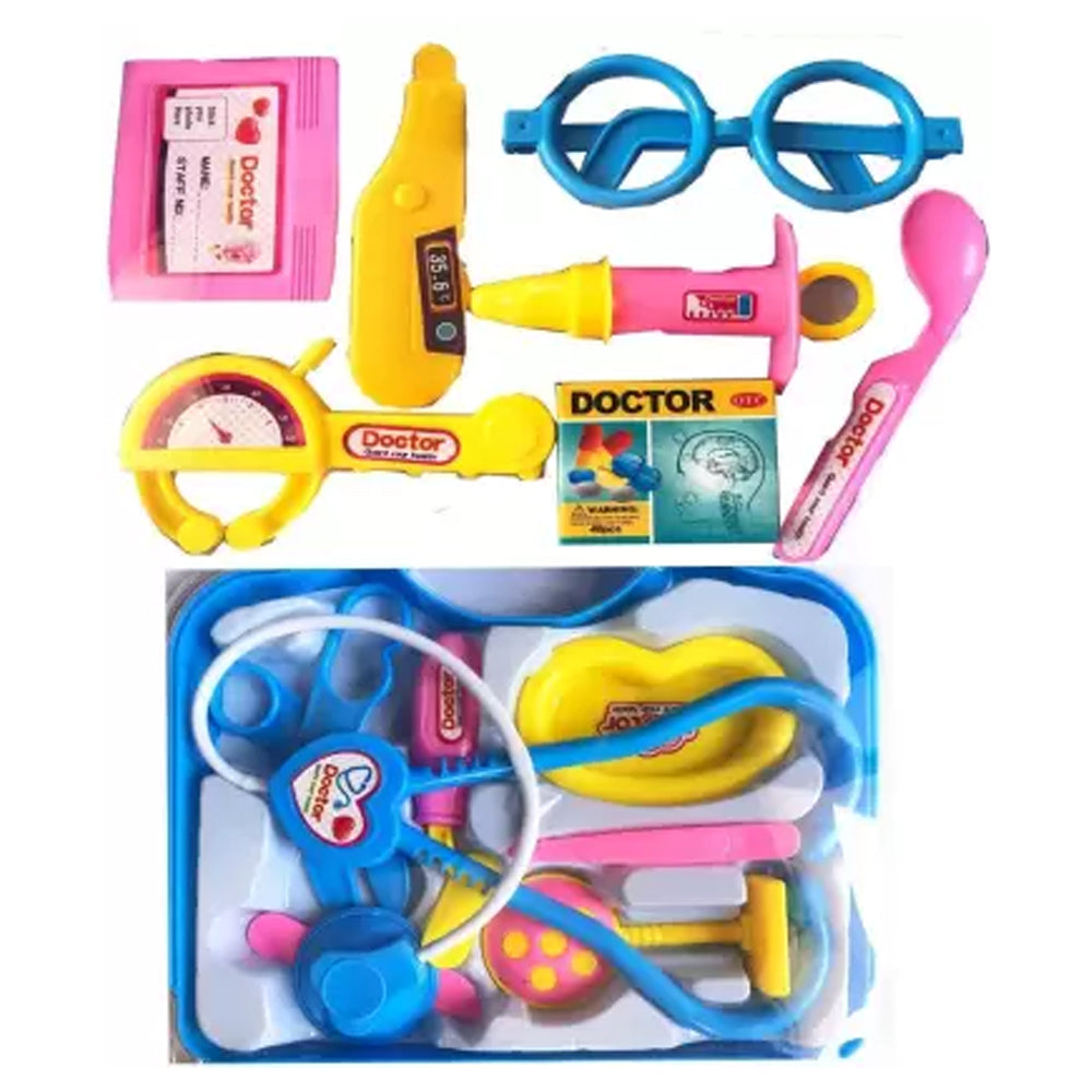 Kids doctor set with various tools, doctor toy set, kids medical play kit, pretend doctor tools, doctor briefcase toy, kids role play toy set, doctor set for girls and boys, toy stethoscope set