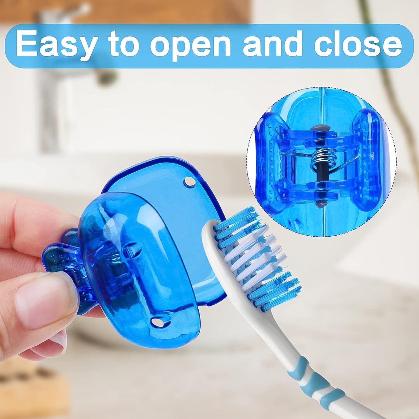 best toothbrush head cover cap set for travel in India, 5 piece plastic toothbrush protector for hygienic storage, travel-friendly toothbrush cover caps for adults and kids, colorful toothbrush head caps for family hygiene,