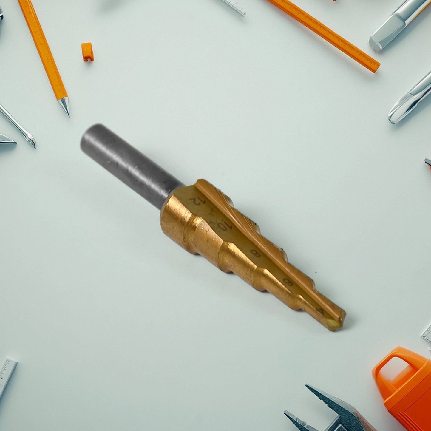 step drill bit, HSS step drill, cone drill bit, metal drilling bit, high-speed steel bit, tapered drill for metal, 4–12 mm drill bit, DIY workshop tools, sheet metal drill, industrial drill bit, multi-step drill bit, precision hole cutter