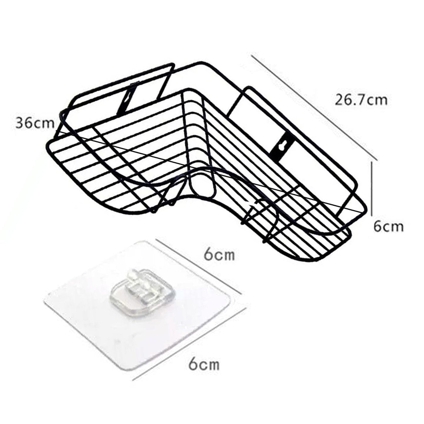 Self-adhesive wall-mounted shelf for kitchen. stainless steel bathroom shelf, self adhesive corner rack, wall mount storage rack, waterproof shower shelf, kitchen organizer shelf, no drill wall shelf