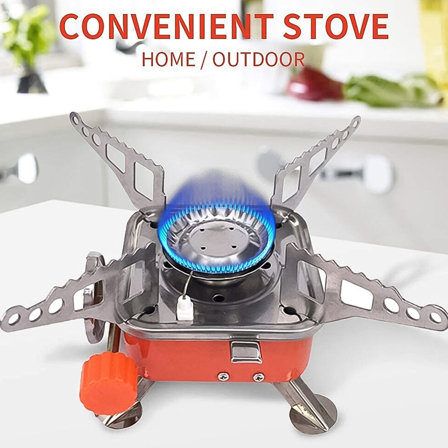 2800 W mini square camping stove portable butane burner, foldable butane gas camping stove India, compact windproof camping gas burner 2800W, mini square foldable camping stove for hiking picnic, portable butane folding stove torch for outdoor cooking
