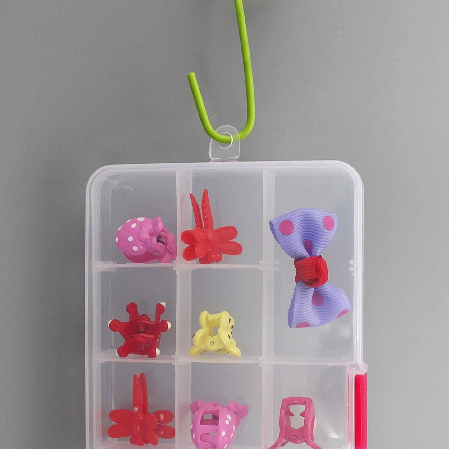 compact jewelry box for travel and home use, plastic divider box for storing tiny jewelry pieces, clear organizer box for studs rings and trinkets