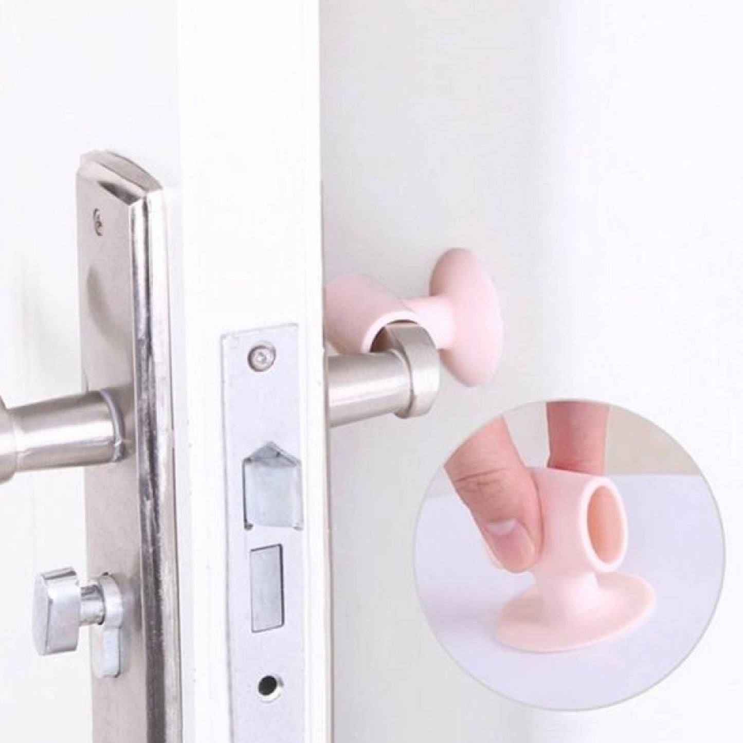 Anti-collision silicone door stopper, crash pad for handles, silicone door stopper, wall protector stopper, anti-collision pad, self-suction door stop, mini door handle bumper, reusable silicone crash pad, door stopper 6 pcs, handle wall guard