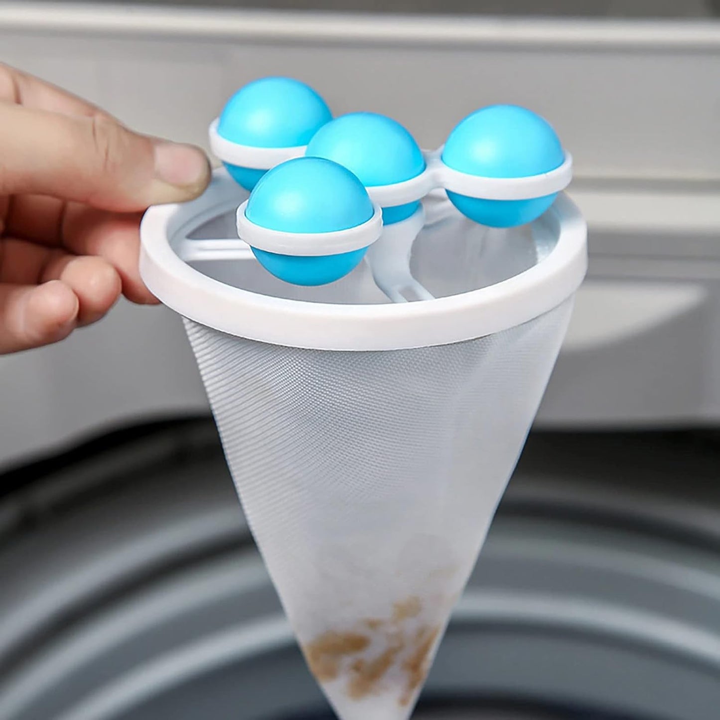 floating laundry ball for washing machine, reusable lint catcher ball, hair filter ball for laundry, lint remover for washing machine,