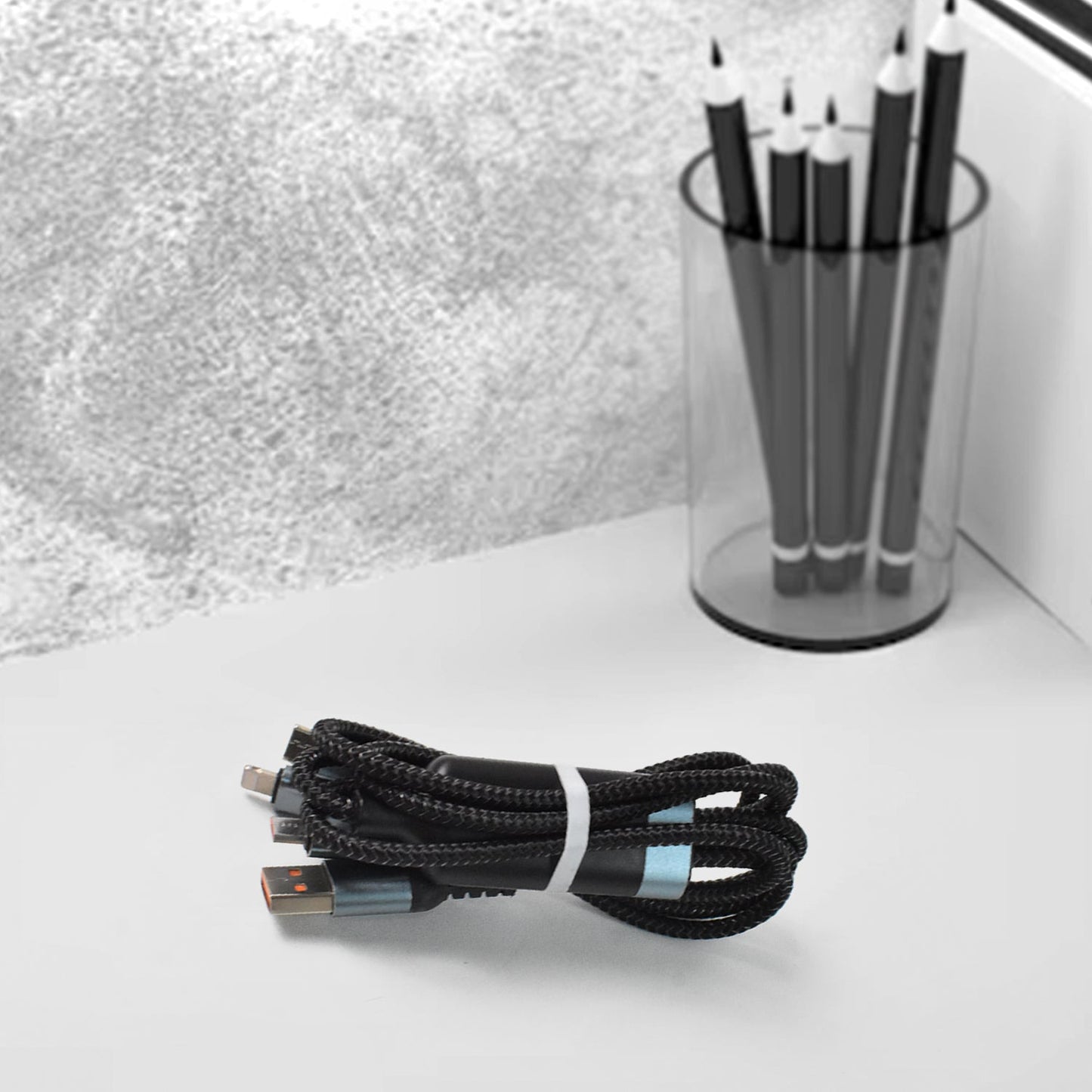 3 in 1 fast charging cable, 100W charging cable, multi‑port USB cable,