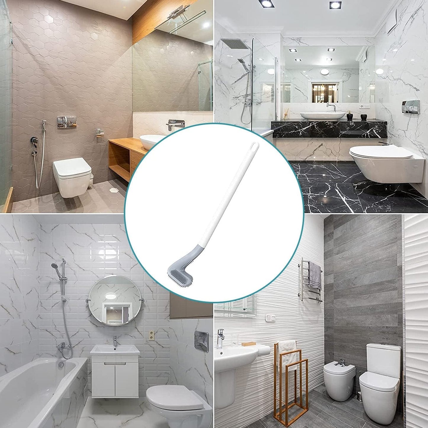 Golf-themed toilet cleaner brush and holder. golf toilet brush, silicone toilet brush, wall-mounted toilet cleaner, 360 degree toilet brush, TPR toilet brush, magic hook toilet brush, toilet cleaning brush India