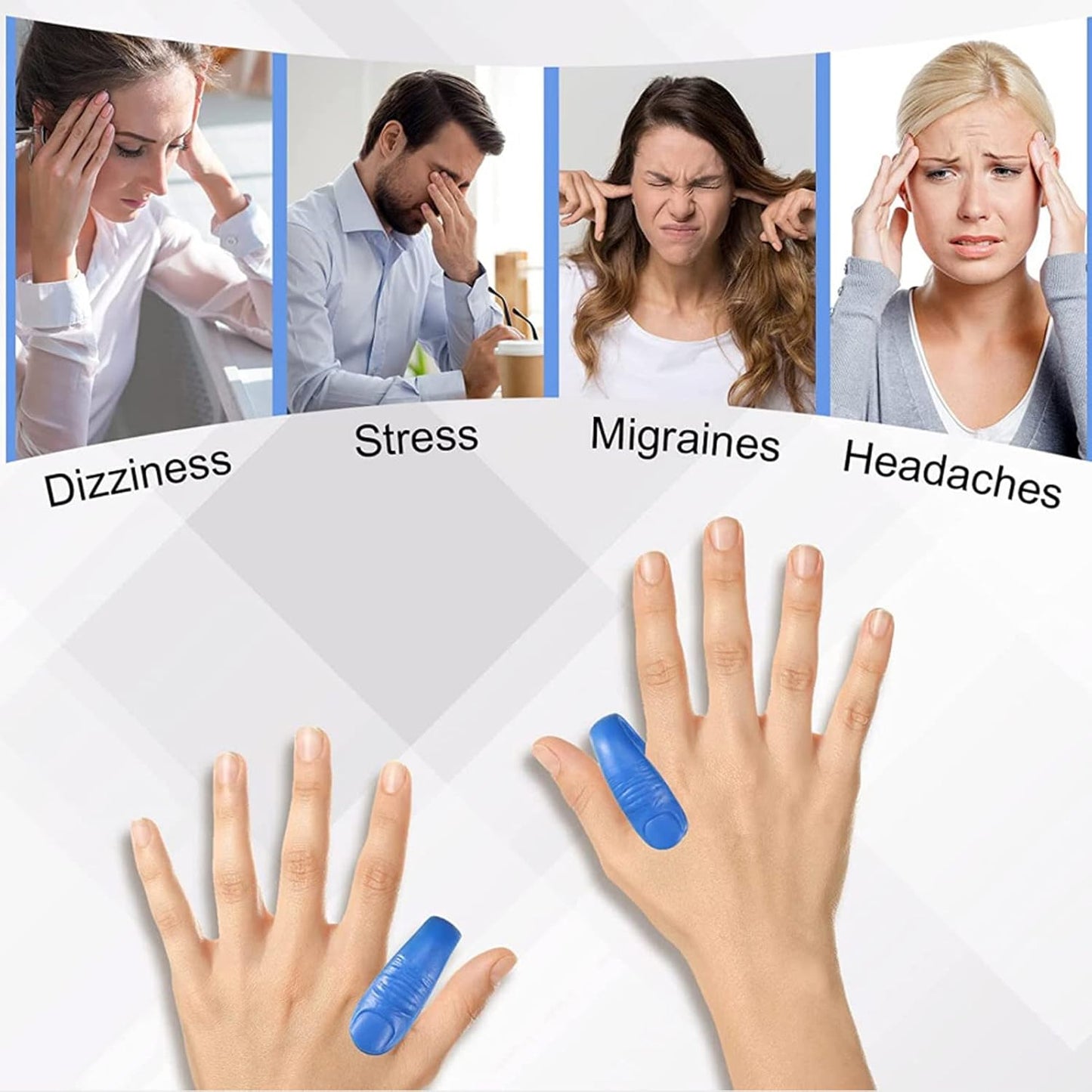 headache relief clip, pressure therapy tool, magnetic acupressure device, LI4 therapy clip, hand acupressure pain relief,