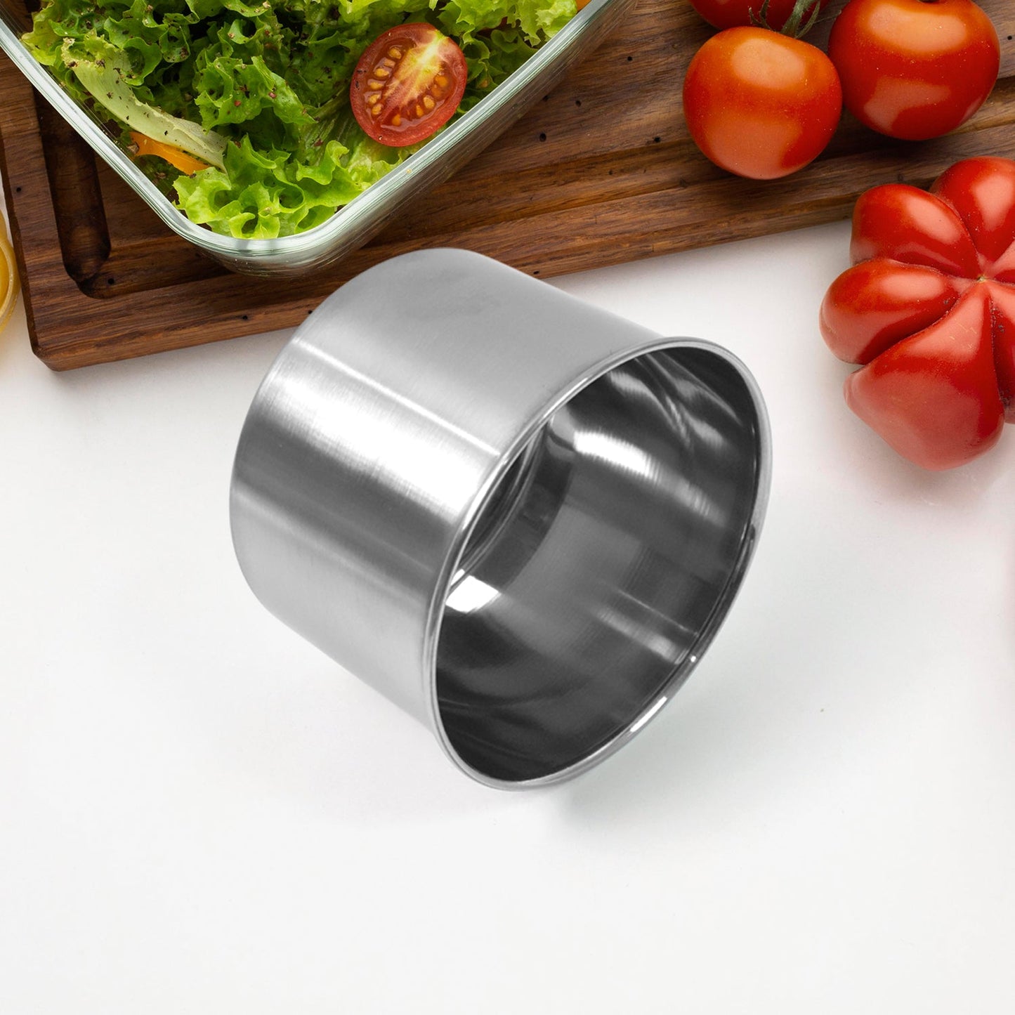 food grade steel containers with lids, lunch box with locking lid India, stainless steel airtight containers for meal prep
