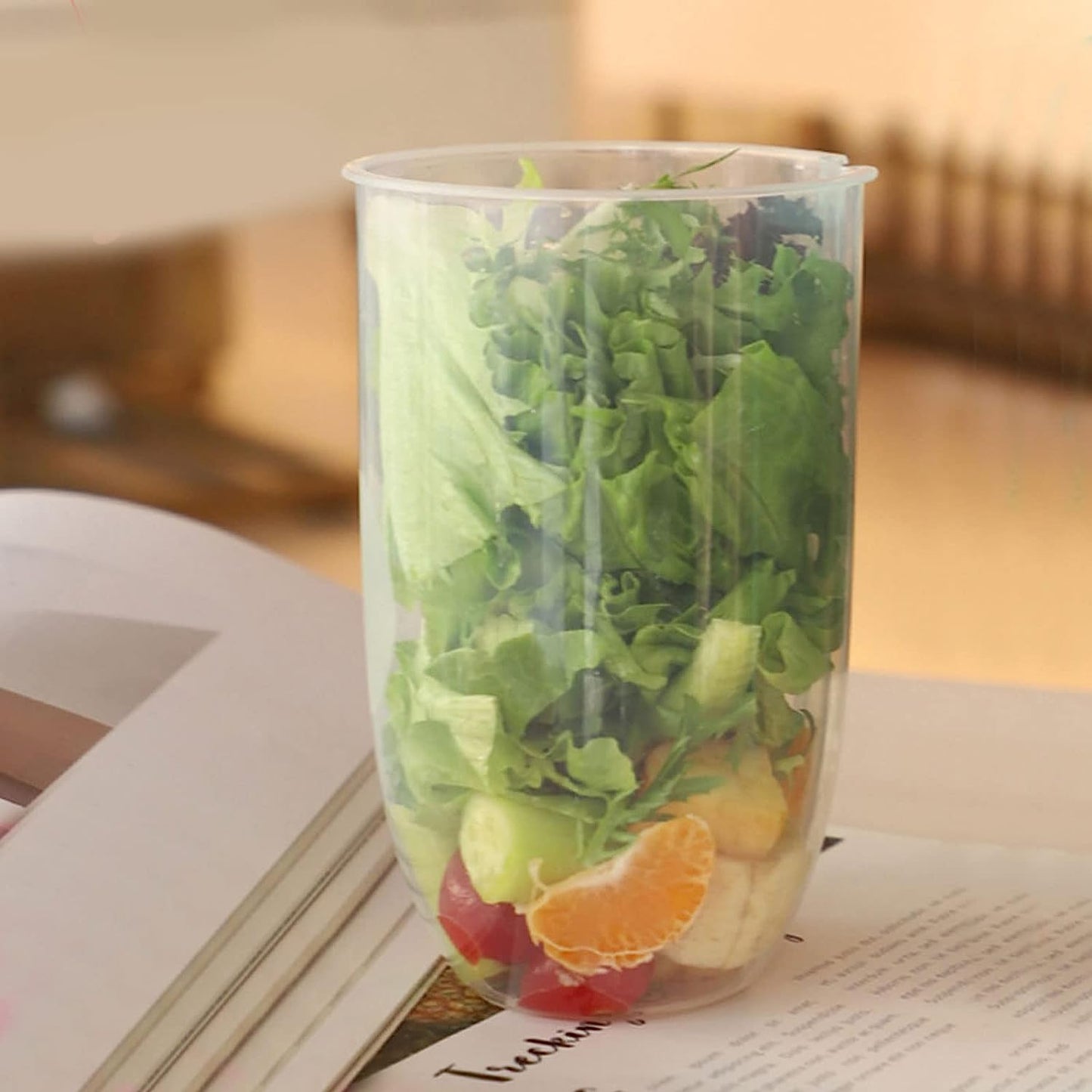Portable salad mixing cup, perfect for business travel, salad cup with lid, portable salad container, travel salad box, salad mixing cup, diet meal cup, fruit and vegetable cup, office lunch cup