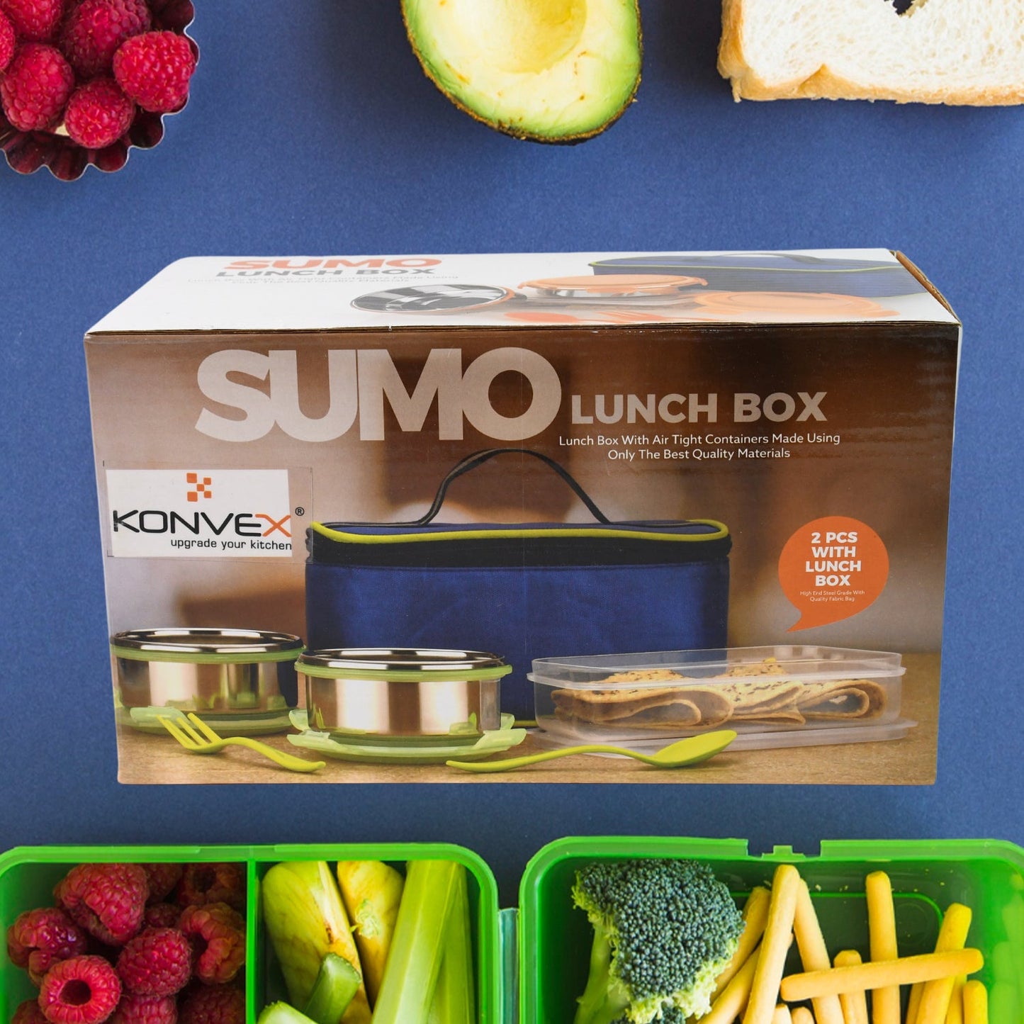 travel-friendly tiffin box with leak-proof locking system, 2 pc lunch box set with storage bag for school kids, stylish lunch box with cutlery for daily use, microwave-safe plastic lunch box for Indian meals